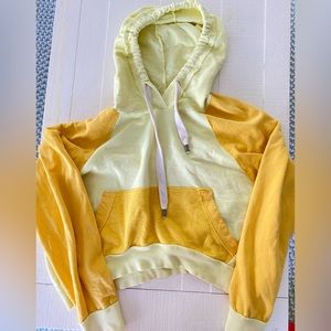 Urban Outfitters Yellow and Orange cropped hoodie